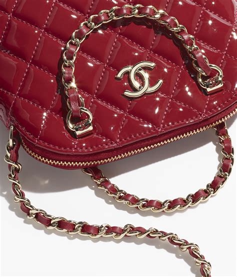 red chanel bag with gold chain